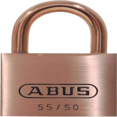 ABUS 55MB/50 Brass Lock with 2 Keys for Outdoor, Storage, Gate