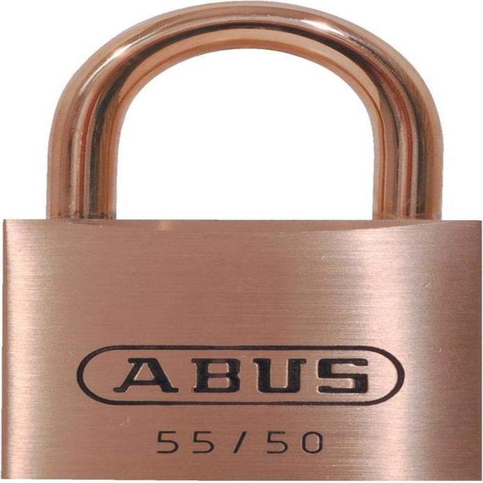 ABUS 55MB/50 Brass Lock with 2 Keys for Outdoor, Storage, Gate
