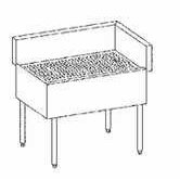 Krowne Metal KR18-C36R Royal 1800 Series Underbar Corner Drainboard 36"W x 19"D w/ Right End Return
