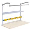 Global Industrial Steel Bin Rail, 96"W, Blue view 1