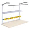 Global Industrial Steel Bin Rail, 96"W, Blue view 2