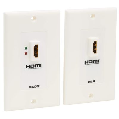 Tripp Lite HDMI Over Dual Cat5/Cat6 Extender Wall Plate Kit with Transmitter and Receiver, TAA, 3 Year Warranty (P167-000)
