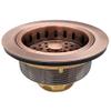 Westbrass D214-11 3-1/2" Post Style Large Kitchen Sink Basket Strainer, Antique Copper view 3