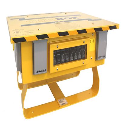 Leviton PB101-SGF 50A 125/250-Volt Portable Power Distribution Center, Yellow