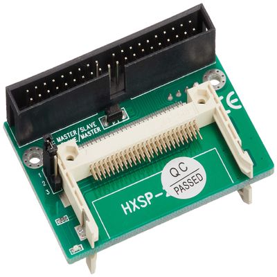 Conversion Meijin CFIDE-402LA CF Card (x2) to 3.5" IDE Converter Adapter, 40-Pin Male