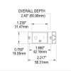 Blue Sea Systems A-Series Restricted Off Flat Rocker Single Pole 50A Circuit Breaker view 2