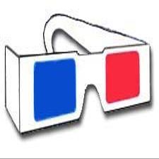 3Dstereo 1 Pair Cardboard 3D Glasses - Red and Blue Anaglyph Glasses