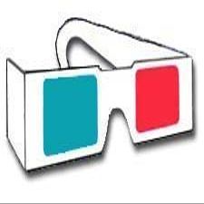 3D Glasses - Red and CYAN Anaglyph Glasses (1 Pair, White)