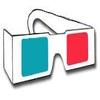 3D Glasses - Red and CYAN Anaglyph Glasses (1 Pair, White) view 1