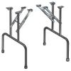 Set of 2 Folding Banquet Table Legs - Sturdy Foldable Table Legs w/Non-Slip Plastic Tips & All-Around Welds - Sleek Black Finish 19 Gauge Steel - 24" W x 29" H Standing Desk Legs view 3