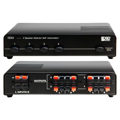 OSD Audio ISS4 4-Zone Speaker Selector Switch with Built-in Impedance Protection for Multi-Room Home Audio Systems