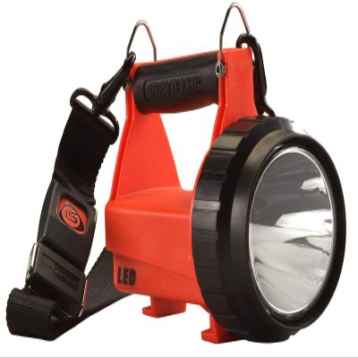 Streamlight 44454 Fire Vulcan 180-Lumen LED Flashlight with Dual Rear LEDs, Quick Release Shoulder Strap and Without Charger, Orange