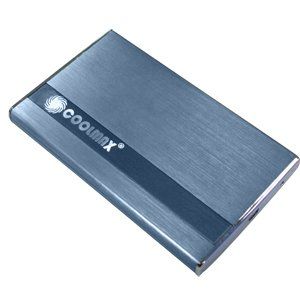 CoolMax USA 2.5IN Sata Ext Encl Esata USB & Zippy Bag Light Blue
