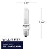 Bulbrite 40 Watt E12 Dimmable T3 Xenon Light Bulb, Frosted , Soft White , 1 Pack - KX40FR/E12 view 3