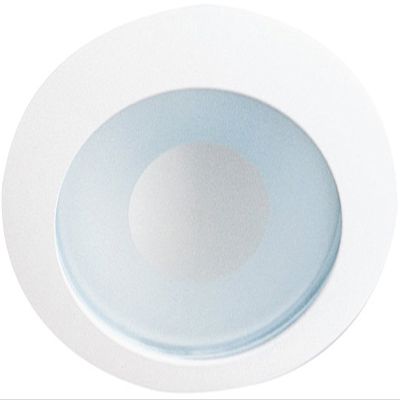 Juno Lighting 12 WSC Incandescent Recessed Shower Trim, 4 Inch, White, Satin Chrome