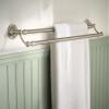 Moen Sage Collection Spot Resist Brushed Nickel 24-Inch Double Bathroom Towel Bar, Wall Mounted Bath Hanger with Two Rods, DN6822BN view 2