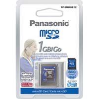 Panasonic RP-SM01GBU1K 1GB Micro SD Memory Card with MicroSD-SD adapter
