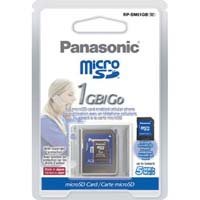 Panasonic RP-SM01GBU1K 1GB Micro SD Memory Card with MicroSD-SD adapter