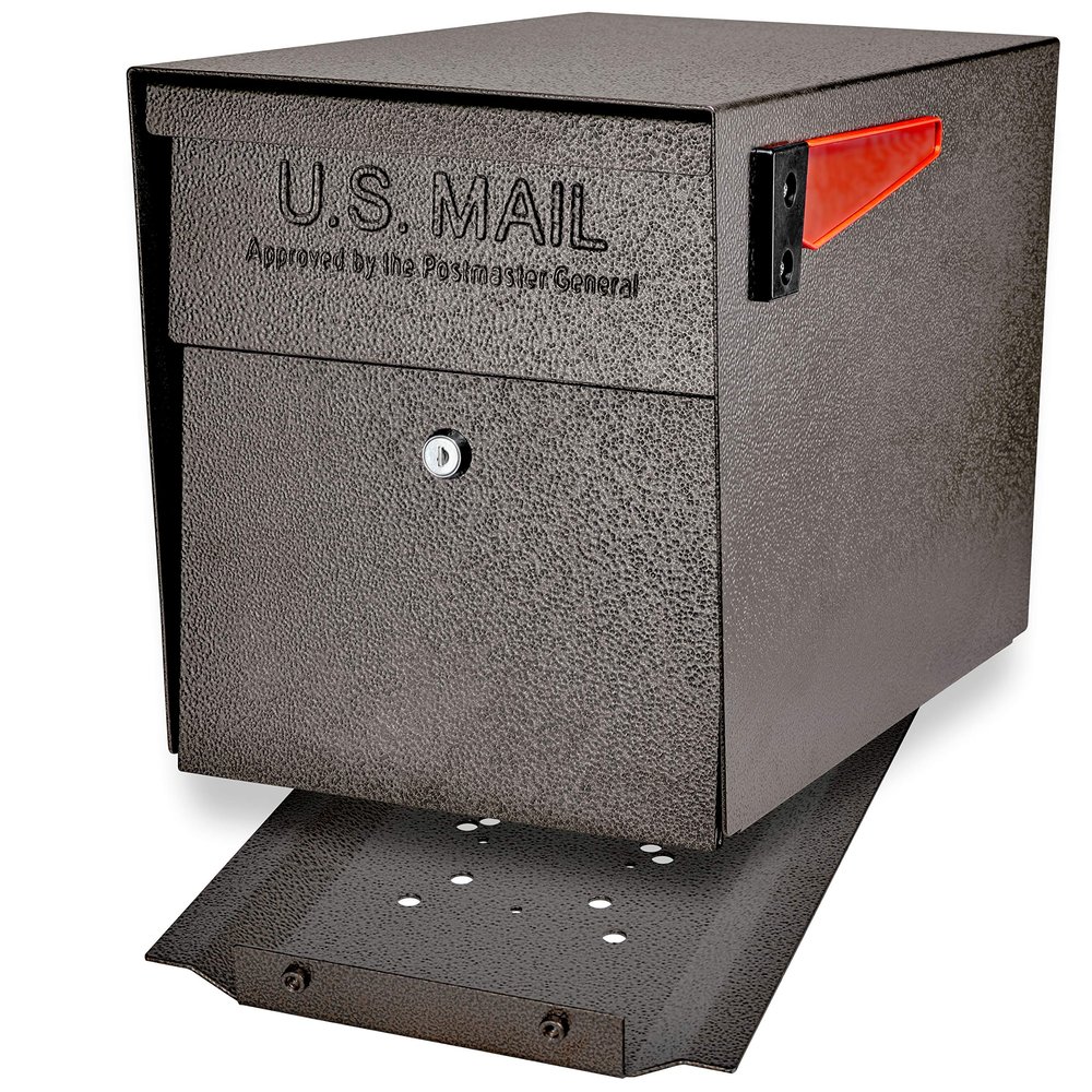 Mail Boss Large Capacity Locking Curbside Post Mount Mailbox, USPS Approved