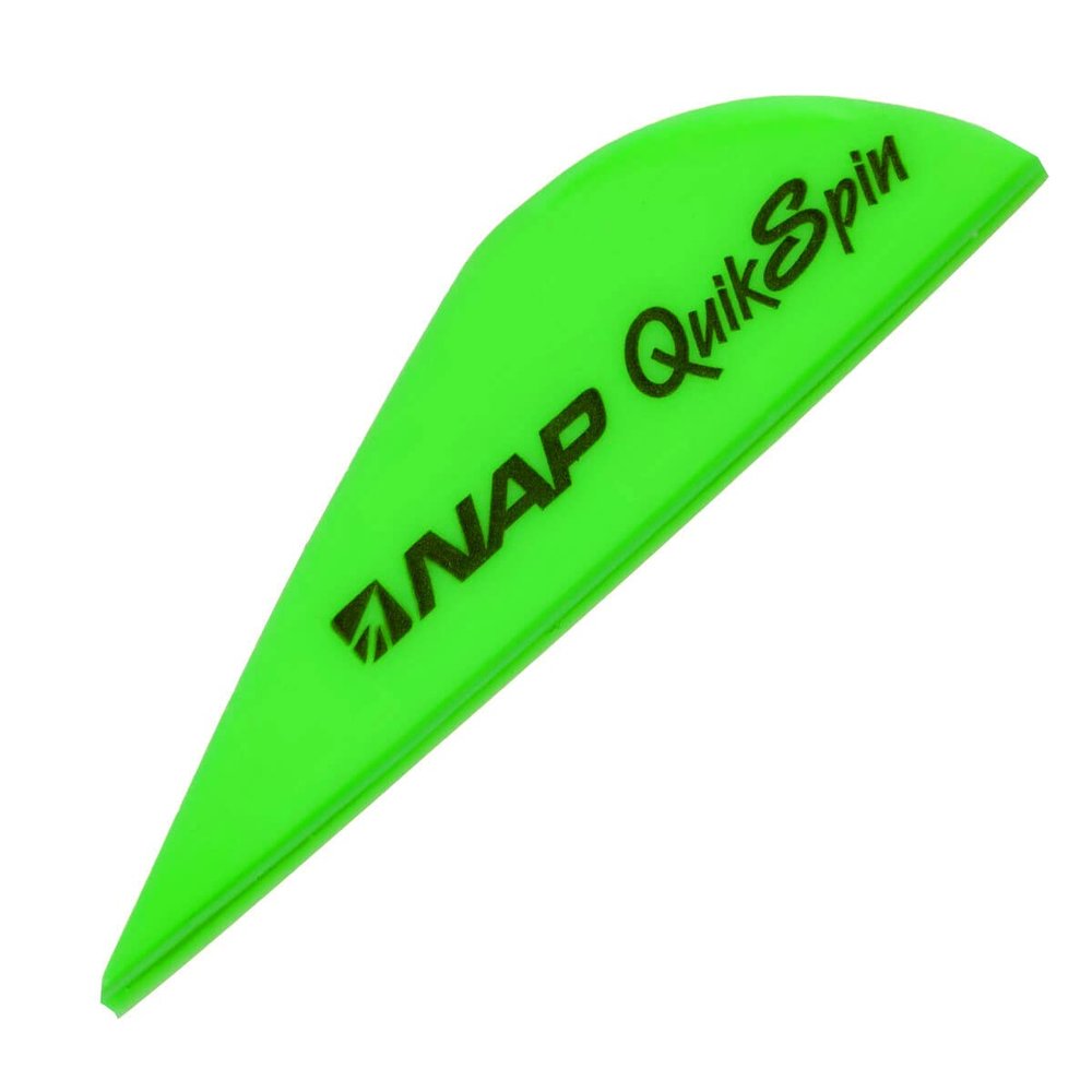 New Archery Products Bow Hunting Shooting Target Practice QuickSpin Plastic Arrow Fletching Vanes 2 Inch, Pack of 36, Green