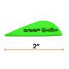 New Archery Products Bow Hunting Shooting Target Practice QuickSpin Plastic Arrow Fletching Vanes 2 Inch, Pack of 36, Green view 2