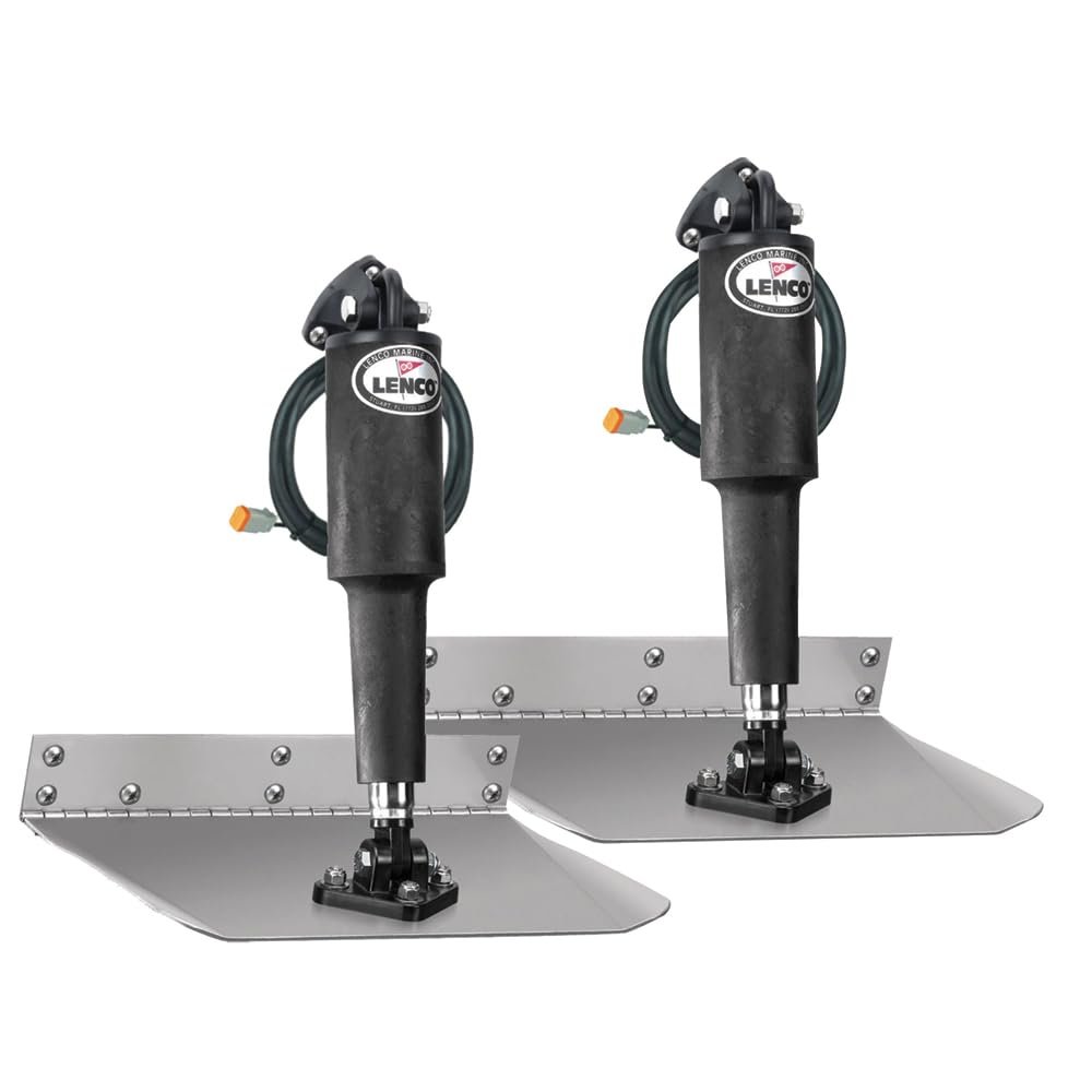 LENCO MARINE 15000-101 Trim Tab Kit, 9" x 9" 12V, Standard Mount