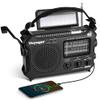 Kaito KA500 5-way Powered Emergency AM/FM/SW NOAA Weather Alert Radio with Solar,Dynamo Crank,Flashlight and Reading Lamp, Color Black view 1