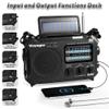 Kaito KA500 5-way Powered Emergency AM/FM/SW NOAA Weather Alert Radio with Solar,Dynamo Crank,Flashlight and Reading Lamp, Color Black view 4