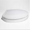 Centoco Elongated Toilet Seat, Closed Front with Cover, Light Duty Commercial or Residential, Plastic Hinge and Seat, Made in the USA, 800TM-001, White view 3