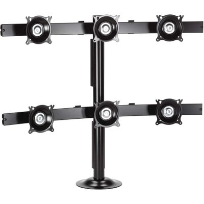 6 Screen Grommet Monitor Desk Stand Finish: Black