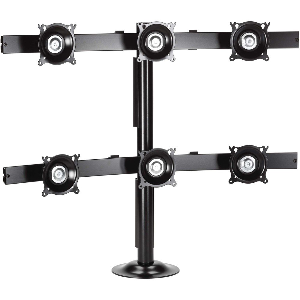 6 Screen Grommet Monitor Desk Stand Finish: Black