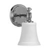 Quorum Lighting 5422-1-14, Wall Mount Glass Wall Sconce Lighting, 1LT, 75 Total Watts, Chrome view 1