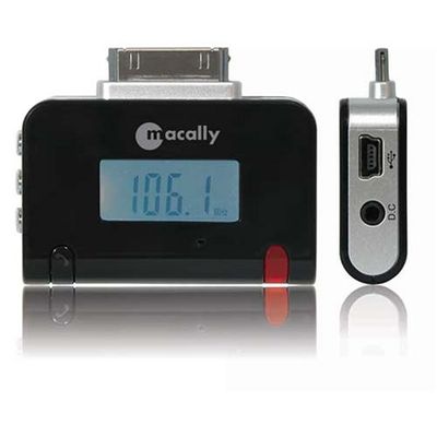 Macally Full-Channel RDS FM Transmitter with Bluetooth for Cell Phones (Black)