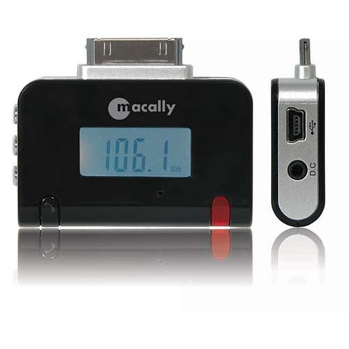 Macally Full-Channel RDS FM Transmitter with Bluetooth for Cell Phones (Black)