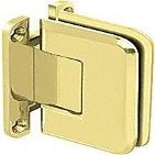 C.R. LAURENCE P1N037BR CRL Polished Brass Pinnacle 037 Series Wall Mount Full Back Plate Standard Hinge