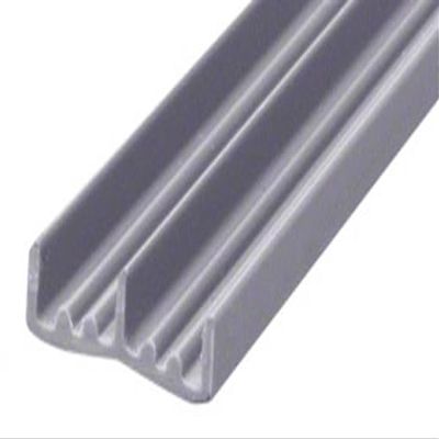 CRL Gray Lower Plastic Track for 1/4" Panels - 12 ft long