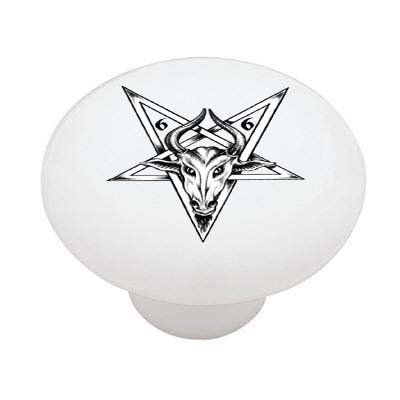 Gotham Decor Devils Pentagram Ceramic Drawer Knob