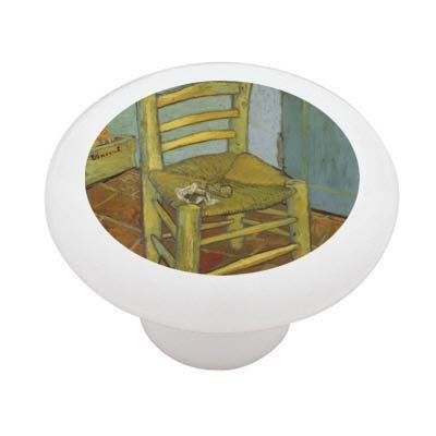 Gotham Decor Chair with Pipe by Van Gogh Ceramic Drawer Knob