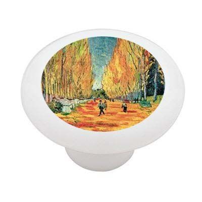 Gotham Decor Fall Trees by Van Gogh Ceramic Drawer Knob