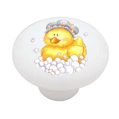 Gotham Decor Bubble Bath Rubber Duck Ceramic Drawer Knob