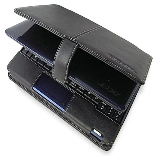 Pdair Leather CASE FOR Aspire One Side Open Type Black palcaoa150b/BL