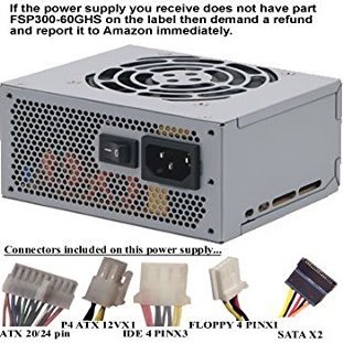 FSP Genuine FSP300-60GHS (NOT A Substitute) 300 Watt Micro ATX Power Supply Upgrade for Astec ATX202-3515-1412B, ATX202-3545