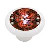 Gotham Decor Red Dragon Skull Ceramic Drawer Knob view 1