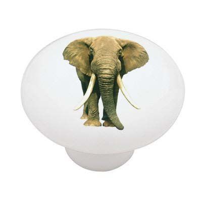 Gotham Decor Elephant Ceramic Drawer Knob