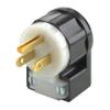 Leviton 15A 125V 2 Pole 3 Wire Black & White Straight Blade Plug view 2