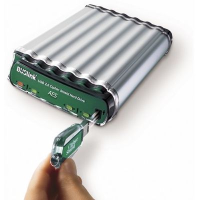 BUSLINK 1.5TB Ext HDD 256BIT Encryption Hipaa Nist Certified with 2ACCES Keys