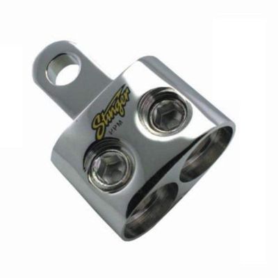 Stinger SPT5201 PRO Classic Dual 1/0 Gauge Inputs to 5/16-Inch Ring Shoc-Krome Terminal