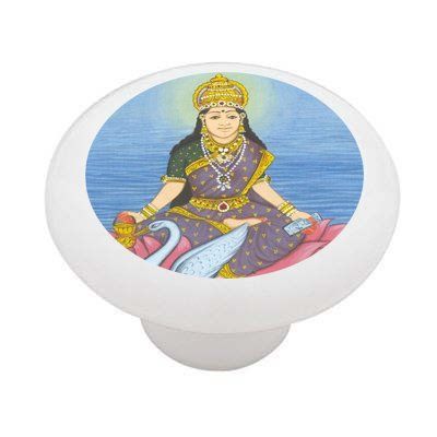 Gotham Decor Indian Godess Gayatri Ceramic Drawer Knob