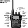 Uniden MHS75 Waterproof Handheld 2-Way VHF Marine radio, Submersible, Selectable 1/2.5/5 Watt Transmit Power. All USA/International and Canadian Marine Channels - Color Black view 2