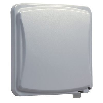 TayMac MM1410G Flat Weatherproof Plastic Cover 55 Configurations Vertical/Horizontal Two Gang, Flat Grey